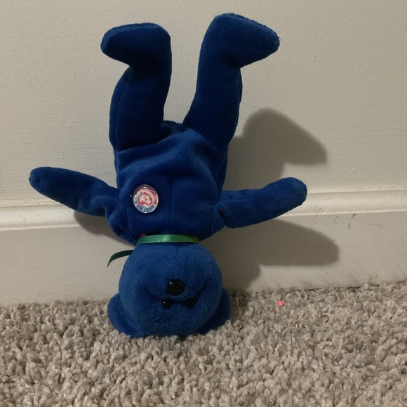 Blue small Beanie Babies teddy bear - Picture 8 of 17
